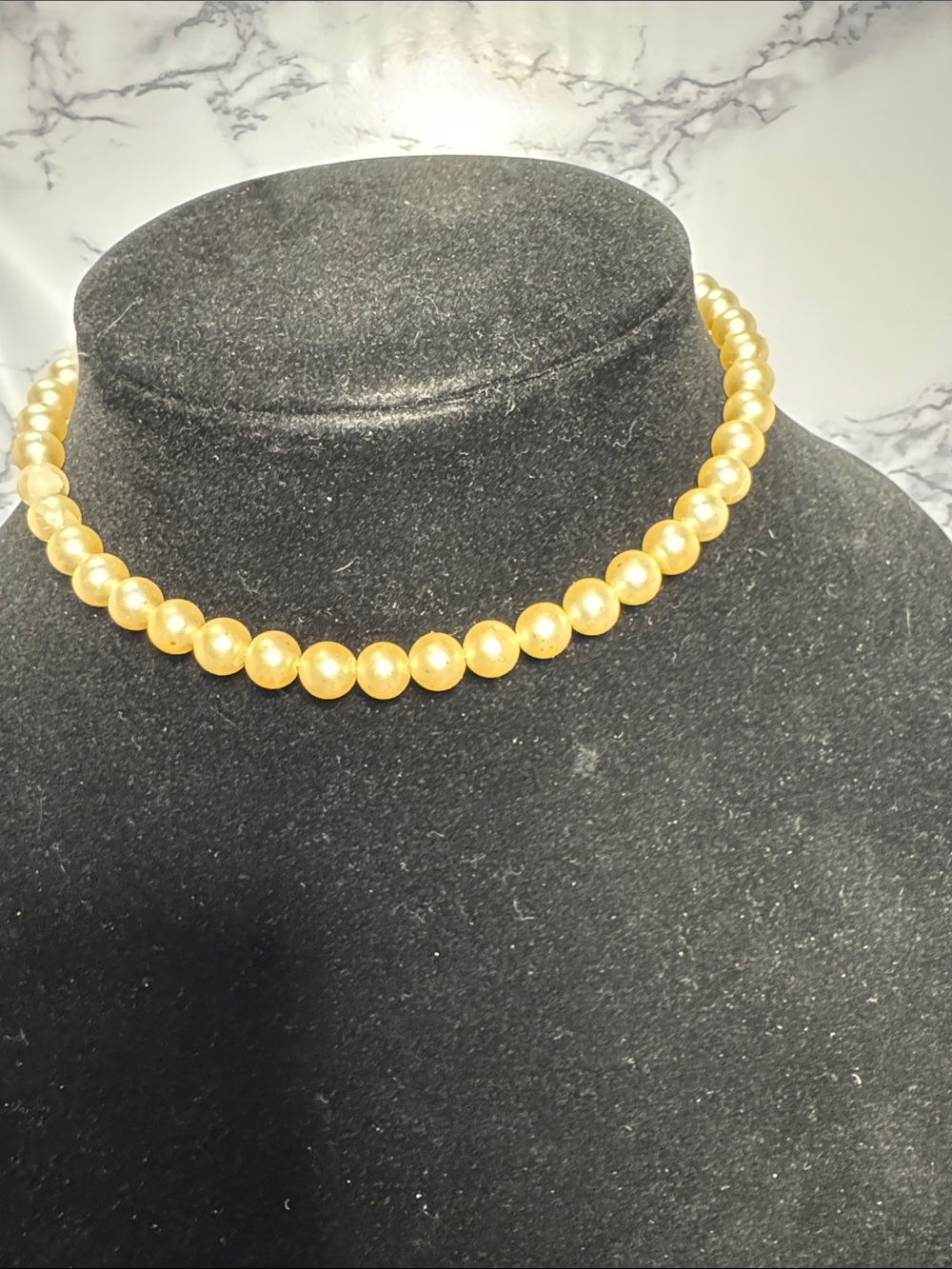 Laguna B Golden faux Pearl Bead Necklace